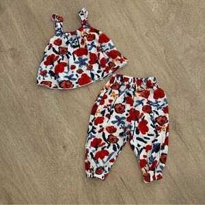 SHEIN Girls 6-9 Mo. Floral Set